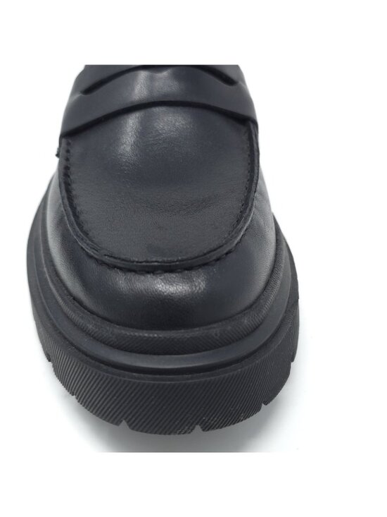 New Steve Madden Akkron Black Leather Loafers Men’s 7.5M main image 7